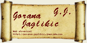 Gorana Jaglikić vizit kartica